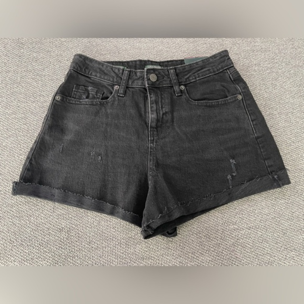 Wild Fable - Black Denim Women's Shorts - High Rise / Rolled Cuff - Size 4
